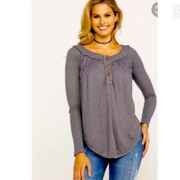 Free People Tops - Free People Must Have Henley Long Sleeve Top XS (Runs Big) B915114 We The Free